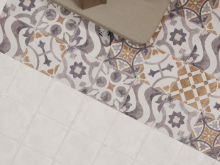 Керамогранит Cersanit Carpet орнамент многоцветный рельеф (MIX 6) арт. 17932 (29,8x29,8)